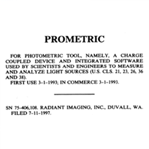 1993 ProMetric Trademark 1993 ProMetric Trademark