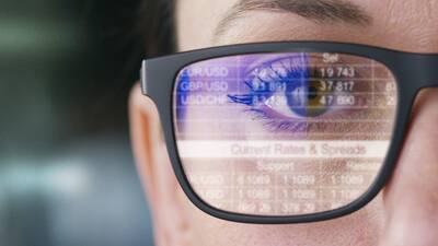 smart glasses closeup