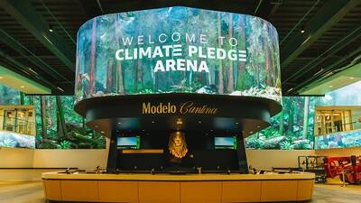 climate pledge arena_atrium LED displays