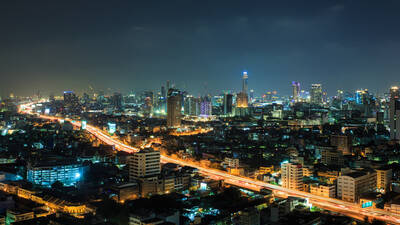 sky glow Bangkok
