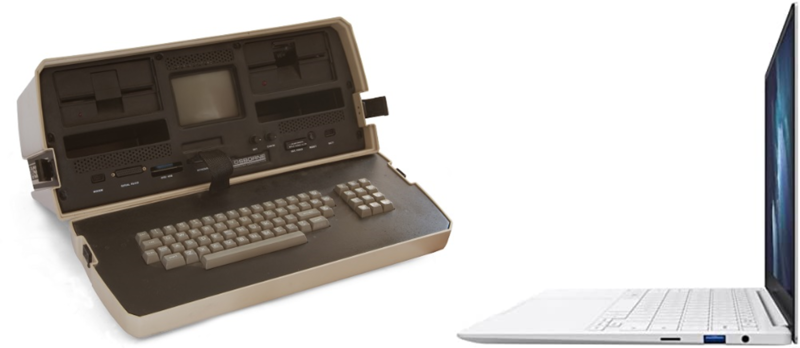 Osborne compared to modern laptop
