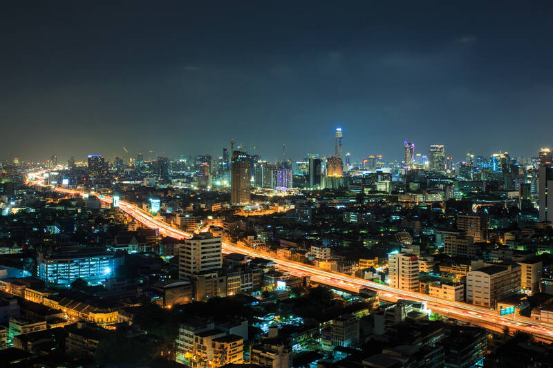 sky glow Bangkok