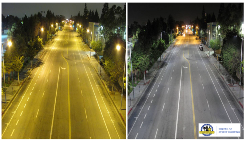 Streetlights_Los Angeles before and after